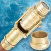 Brass Telescope and Walking Stick  Functional Brass Telescope Hidden In Handle  Premium Wooden Shaft 3-Piece Break-Down Design  No Slip Rubber Toe