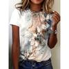 Women's T Shirt Floral Graphic Plants Vintage Stylish Classic Short Sleeve Crew Neck Tee Regular Tops Vacation Wear Print Summer