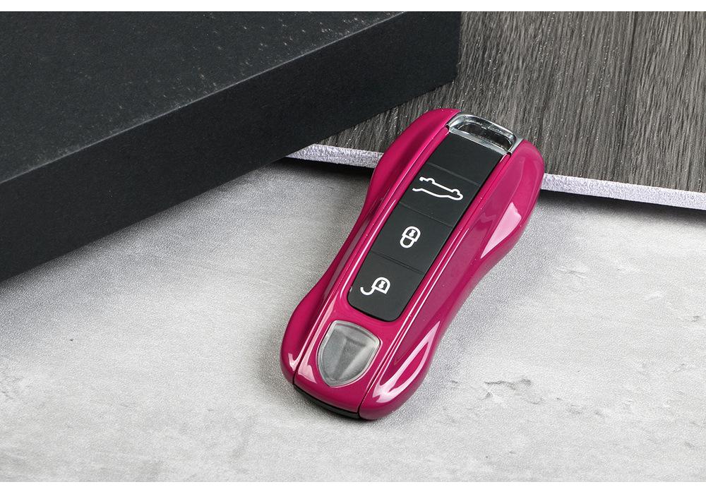 Чехол для ключа Porsche - Starlight Gem Red для 911, Cayenne, Macan, Panamera, 718, Taycan