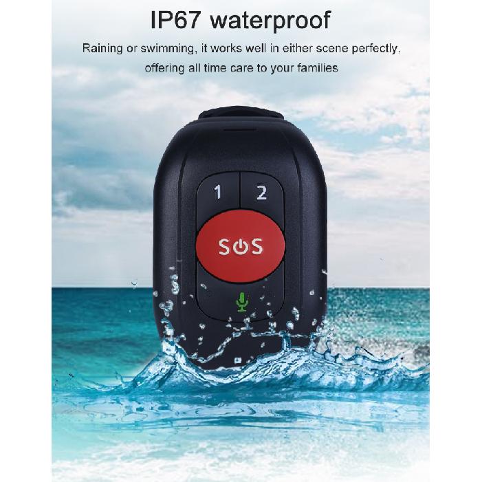 2026 Elderly GPS Tracker 4G SIM SOS Button Wristband GPS Emergency Alarm IP67 Waterproof GPS TrackingHeart Rate Blood Pressure