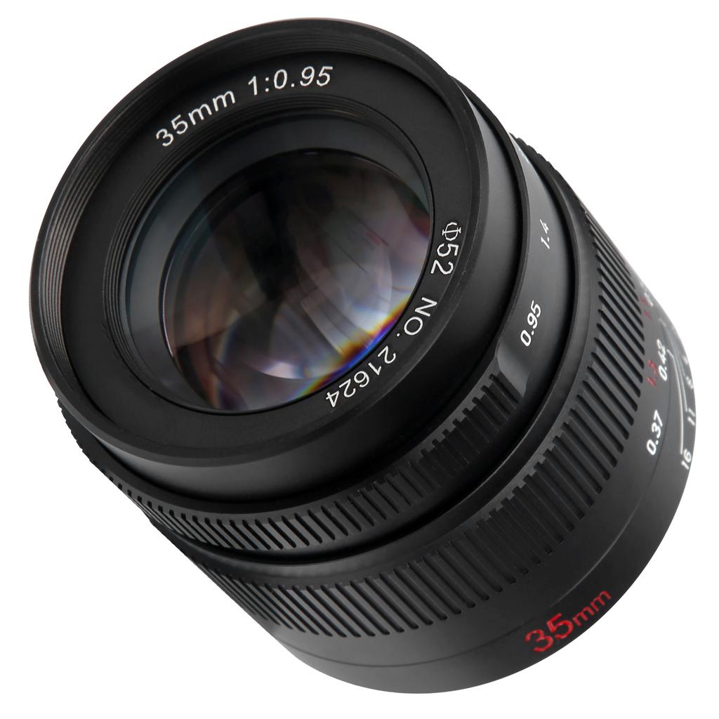 7Artisans 35mm F0.95 Large Aperture Portrait Manual Prime Lens for M43 Mount Camera