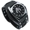 New Design Watch Button Leather Strap Skull Quartz Punk Rock Gothic Wristwatch Unisex Men Women Birthday Christmas Halloween Good Gifts