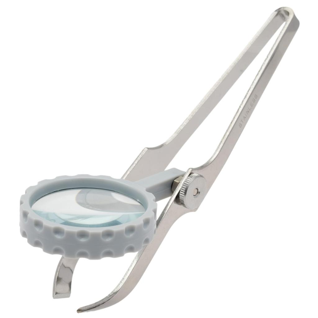 Ikeda Lens Industry Splinter Removal Magnifier with Adjustable Stainless Steel 6x 30mm Lens Focus, Tweezers, Magnification, Diameter, ST-95