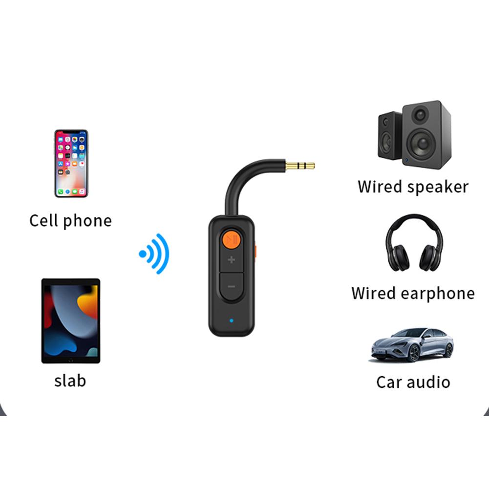 2-в-1 Беспроводной Аудио Передатчик Приемник Совместимый с Bluetooth 5.4 Адаптер Музыкальный Адаптер для ТВ Автомобильных Динамиков Наушников