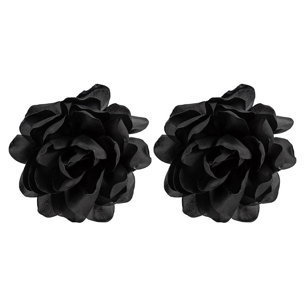 Fabric Big Flower Ear Stud Luxury Design Floral Eardrop Gifts Exaggerated Earrings Women Girls