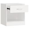 Nightstand Set of 2 with Drawer White