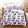 4pcs Bowknot Bedding Sets Skin Friendly Soft Bedsheets And Duvet Covers Comfortable And Lovely Suitable For All Ages