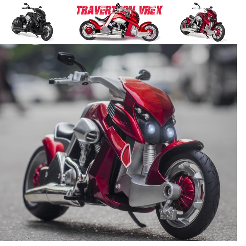 1:12 Scale Tyrannosaurus Rex V-REX Alloy Racing Motorcycles Model, with Simulation Street Motorcycle Model Collection