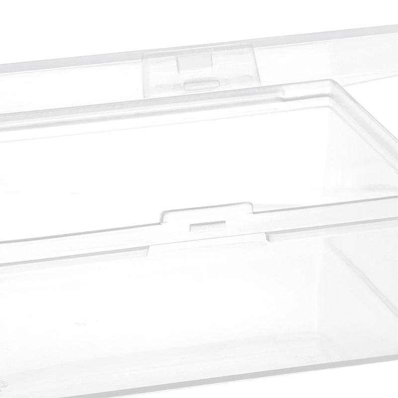 Пластиковая коробка Прямоугольная пластиковая прозрачная с коллекцией ящиков для хранения крышки