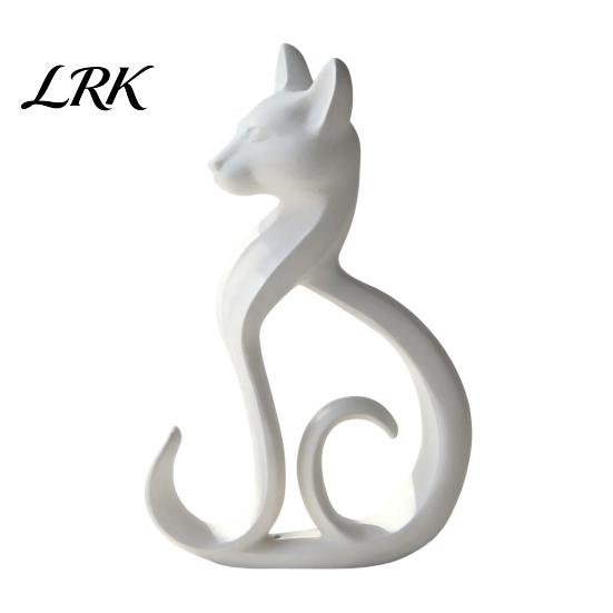 Фигурка кошки, 3D-печатная фигурка, Минималистичная элегантная сидячая скульптура, Фигурка без заусенцев, Современный животный орнамент для декора дома, офиса, стола, полки