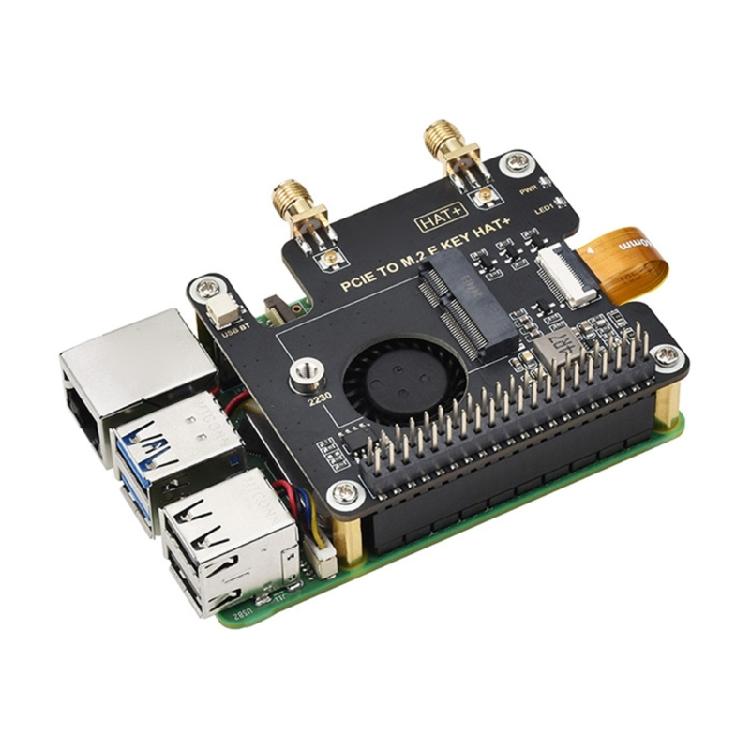 PCIe To M.2 E Key HAT+ Adapter Card Support For Pi 5 Expansion Board Various Wireless Cards Support WIFI5 Wifi6e