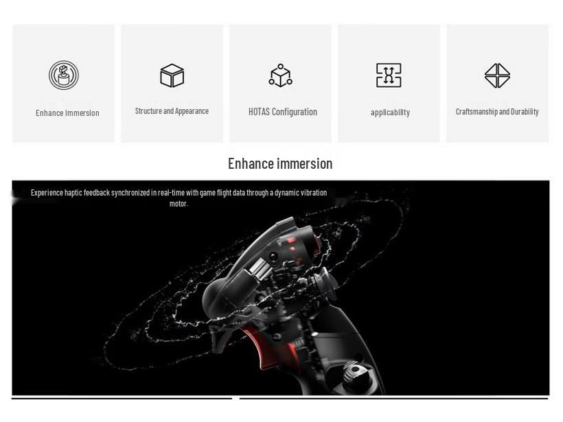 Ursaminor Fighter 8-Wing Vibrating Joystick Simulator for DCS