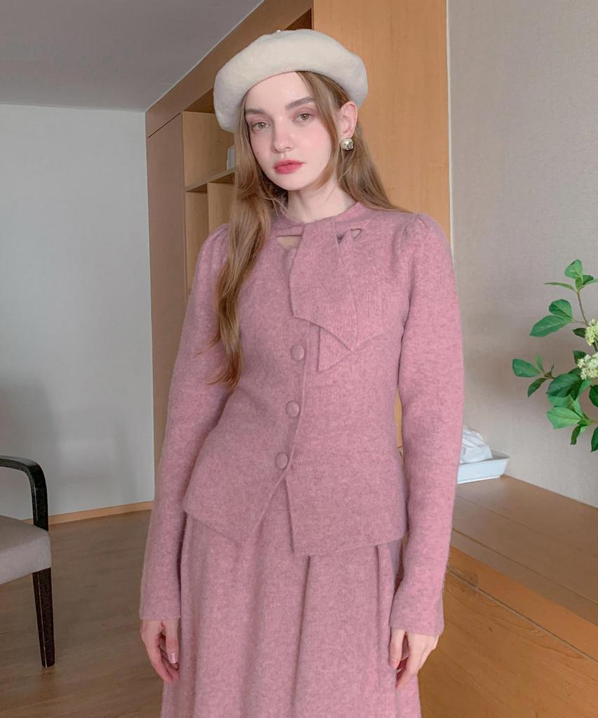 Baseukala [Set] Aden Wool Blouse+Long Skirt Set-Up (4Colors)