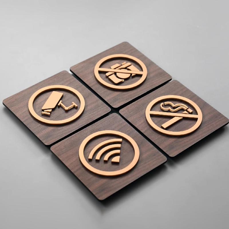 Стиль Теплое напоминание Знак Логотип Wi-Fi Курение запрещено Предупреждающая табличка Посторонним вход воспрещен Вывеска для общественного магазина Предупреждающий знак