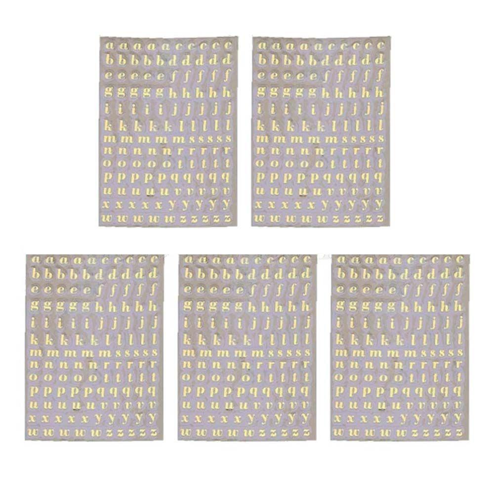 Resin Filler Gold&silver Alphabet Sticker Labels Stickers Epoxy Filling Sticker Number Sticker