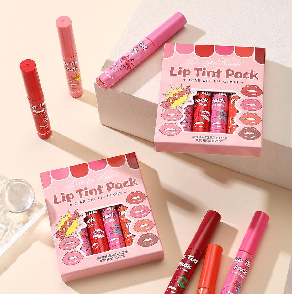 6 шт./кор. отрывной блеск для губ, набор, водостойкая стойкая матовая красная отшелушивающая жидкая помада, татуировка, тонированная нелипкая глазурь для губ