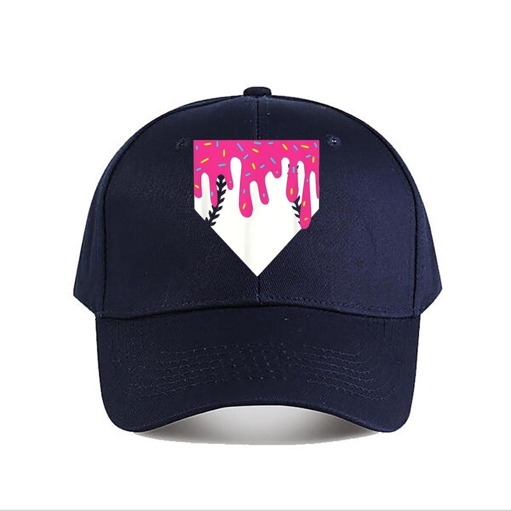 Black s Baseball Diamond Drip Sprinkle Graphic Baseball Cap Fashion Unisex Sunhat Womens Outdoor Sports Snapback Cap