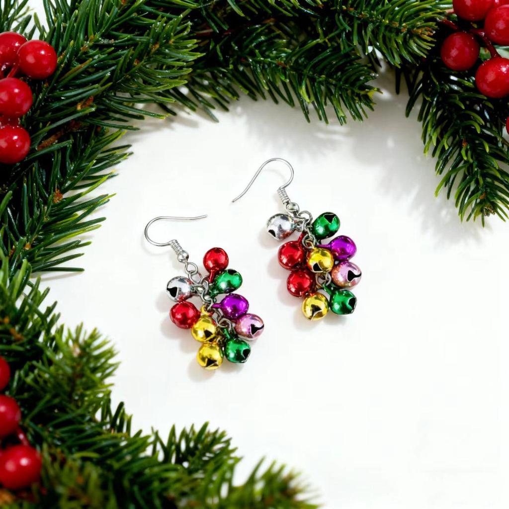 Colorful Bell Series Christmas Party Women's Dangle Earrings