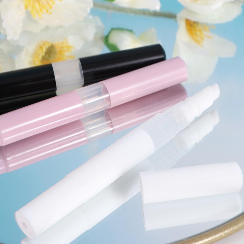 Transparent Nail Oil Pen With Brush 3ML Lip Gloss Tube Cream Cosmetic Container Pen  Outdoor