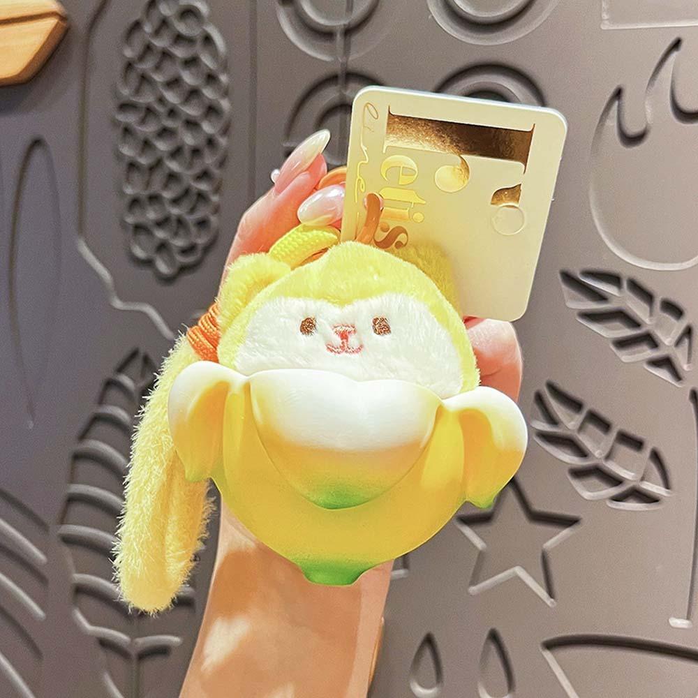 Soft Stuffed Capybara Plush Keychain PVC Banana Animal Plush Key Chain Cute Cat Plush Doll Unisex