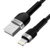 Braided cable for iPhone USB-A - Lightning 2.4A 1m black