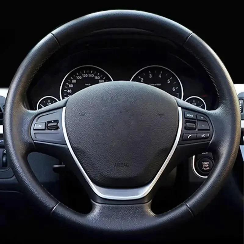 For BMW 3 Series F30 F31 F34 2013-2018 ABS Carbon Fiber Style Steering Wheel Cover Trim Frame Sticker Molding