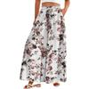 Women's Palazzo Pants Boho Floral Wide Leg Trousers Summer Beach High Waisted Flowy Pants With Pockets