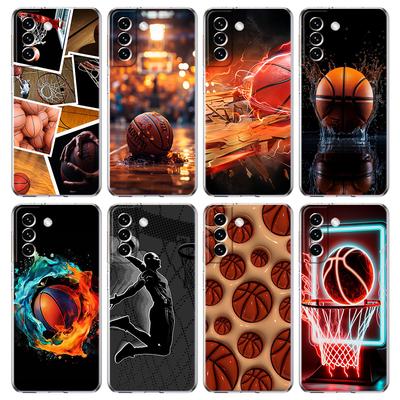 Крутой прозрачный чехол для Samsung Galaxy S24 S23 S22 S20 S21 FE Ultra S24 S23 S10 S9 Plus 5G с изображением баскетбола, мягкий ТПУ чехол-сумка для телефона