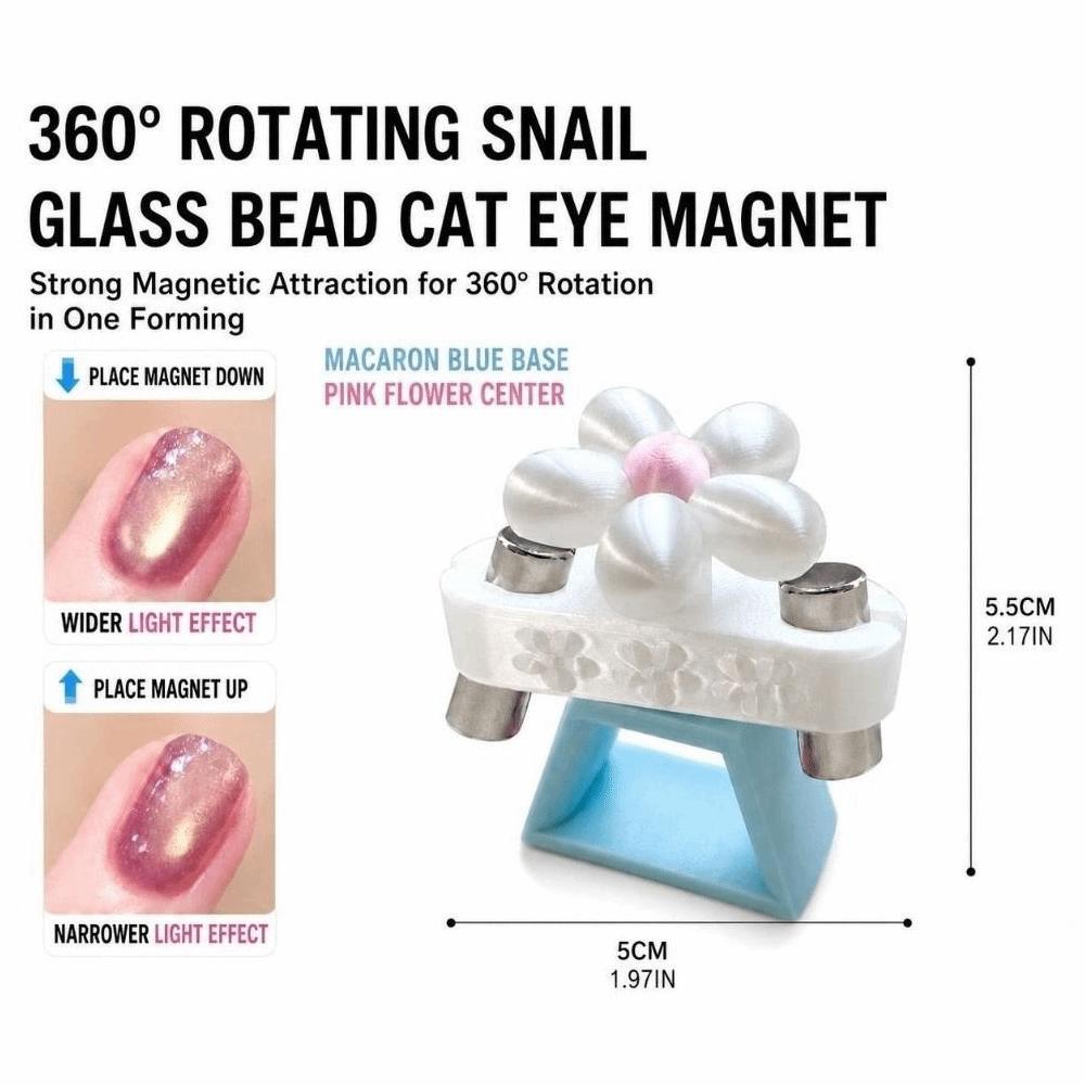 Rotatable Nail Art Magnet Tool Flower Shaped Rotatable Nail Magnet Cat Eye Nail Magnet DIY