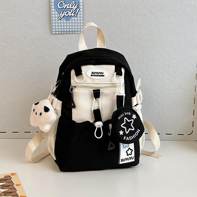 Школьный рюкзак Cream Wind Campus Рюкзак для средней и старшей школы Универсальный Большой вместимости Сочетание цветов Повседневный Рюкзак с гребнем для путешествий