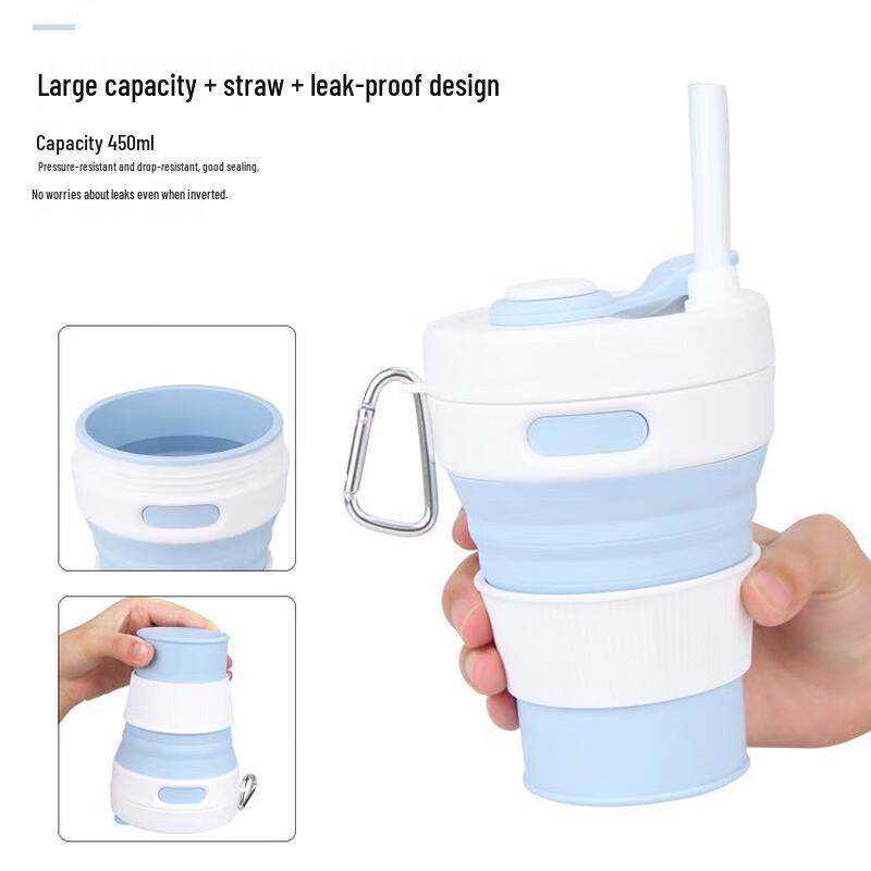 Складная силиконовая спортивная бутылка для воды