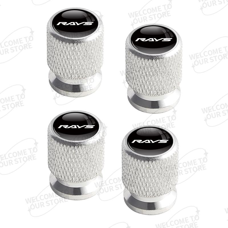 Алюминий Для Логотипа RAYS Toyota Honda Subaru Suzuki Acura Lexus Mitsubishi Mazda 4 шт. Авто Декор Колпачки Клапанов Колес Автомобиля Крышка Штока