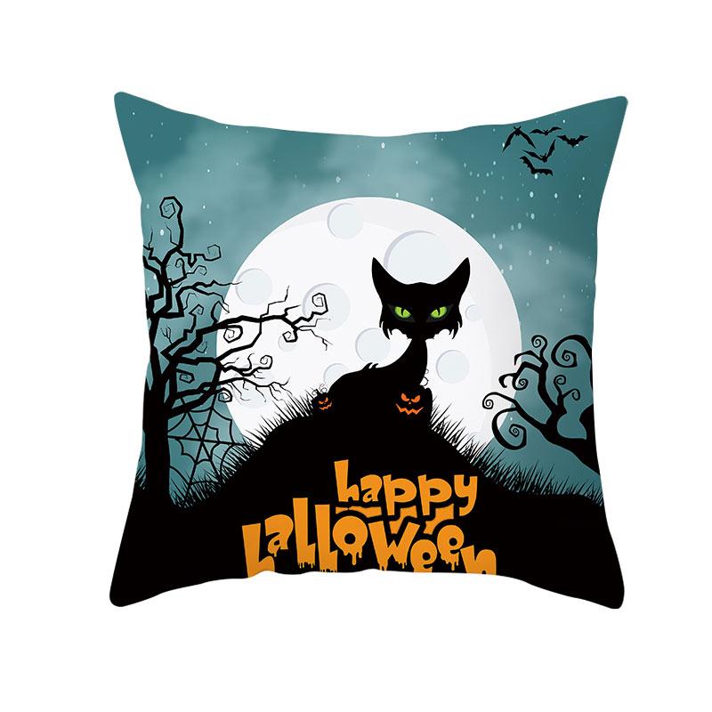 Хэллоуин тема ужас тыква летучая мышь принт узор наволочка дома гостиная диван украшения квадратный пледы наволочка