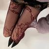 Элегантные корейские колготки из сетки с ажурным цветочным узором, эластичные, полного размера, колготки-сетка для женщин