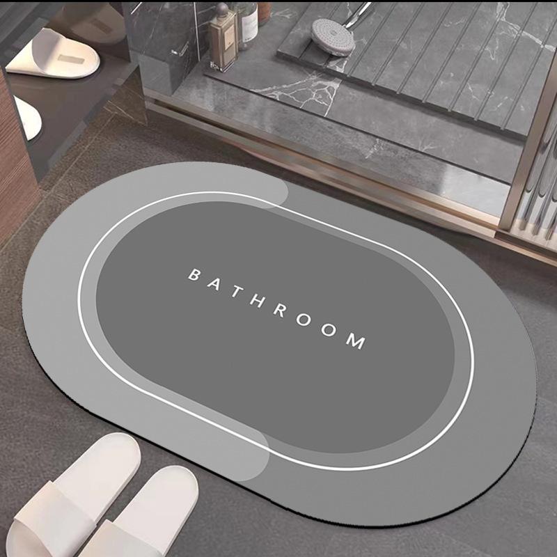 Nordic Wind Bathroom Diatom Mud Moisture-wicking Mat Non-slip Quick Dry Durable Washroom Foot Mat Home Bathroom Mat