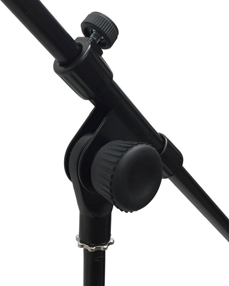 KC MBCS-02BK Boom Microphone Stand, StraightStraight, Black (Soft Case, Clip-on Microphone Holder Included)
