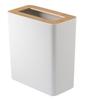 Yamazaki Jitsugyo Trash Can Square Shape Natural W28 X D15 X H30cm RIN RIN Bag Cannot Be Seen Trash Can 3196 Approx.