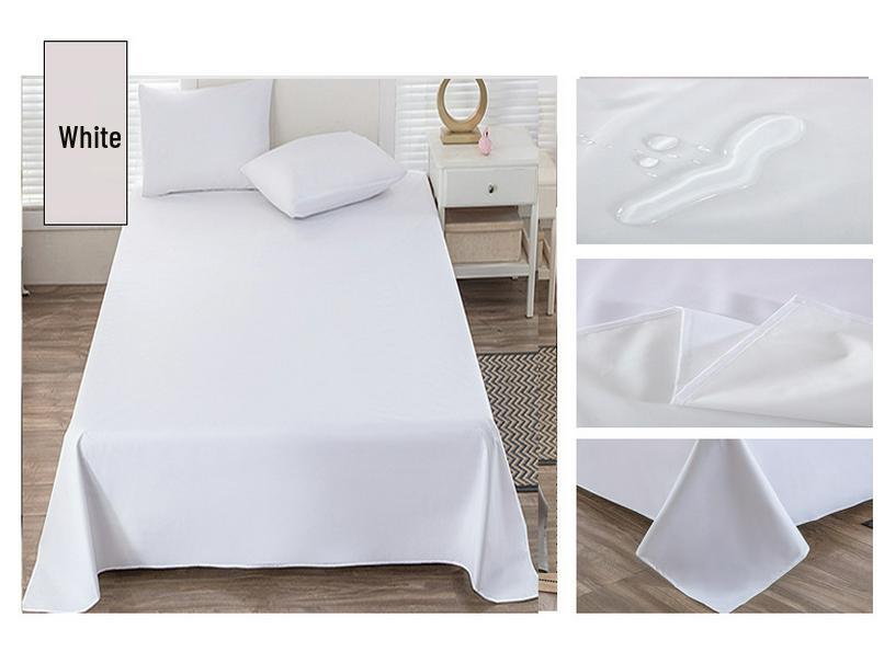 Waterproof Machine-Washable Bed Sheet for Children and Elderly - Anti-Incontinence Urine Pad, Soft Napped White Bedspread, Single Piece.