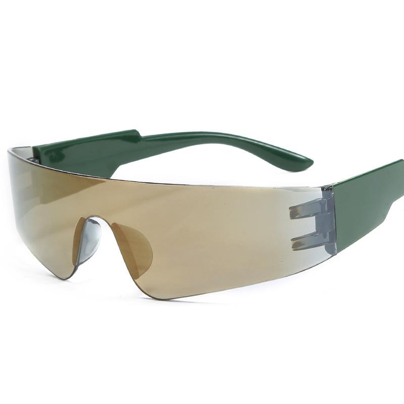 Rimless Women Fashion Luxury Brand Designer Sun Glasses One Piece Large Frame Sunglasses Outdoor Sports Cycling Glasses