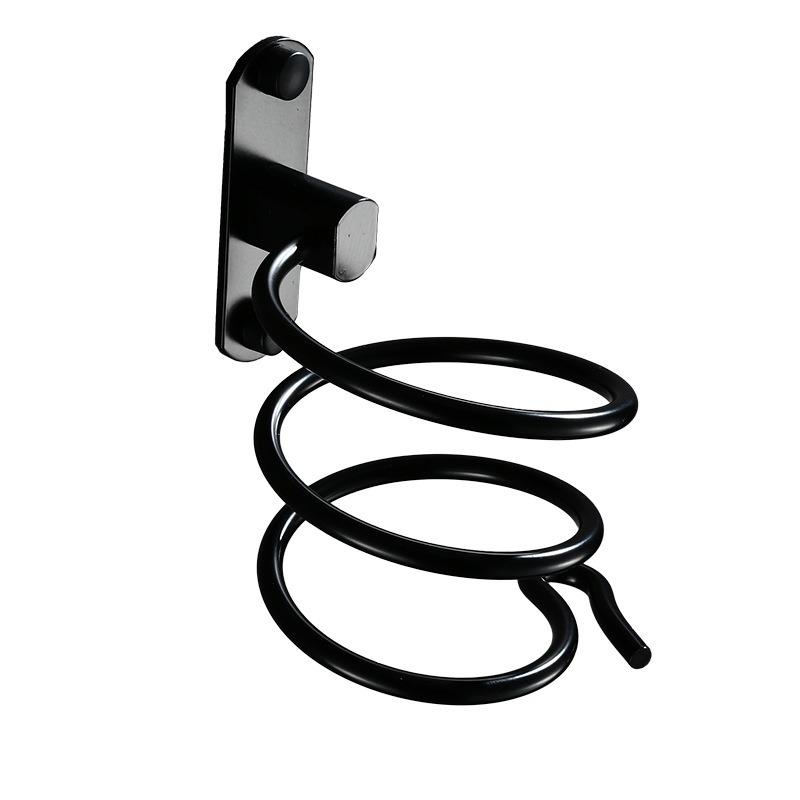 Держатель для фена Настенный органайзер Спиральная подставка-держатель Алюминиевая полка для ванной комнаты Для хранения аксессуаров для ванной комнаты Настенные полки