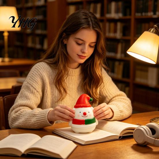 Stress Balls for Adults Christmas Snowman Squeeze Toy, Relief Cute Fidget Hand Therapy Exercisers Figurine, Stocking Stuffer Party Favor, Gift