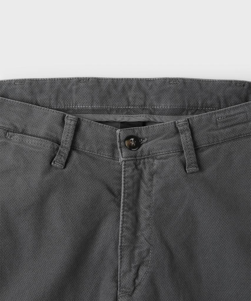 PANICALE Charcoal Micro Pattern Comfort Fit Cotton Pants
