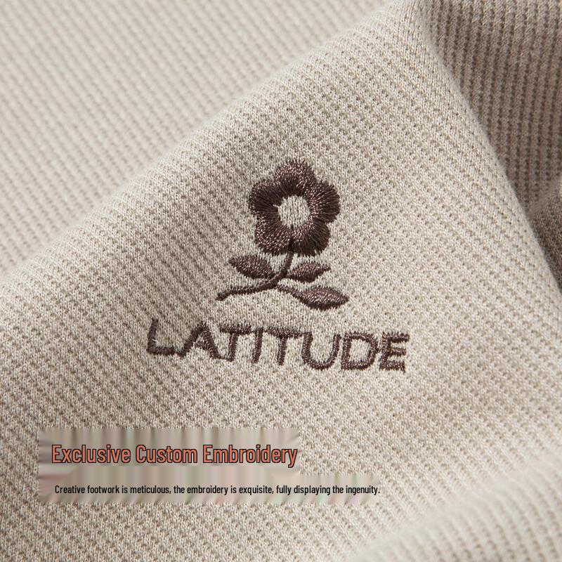 MONTAGUT Men's Twill Texture Easy-Care Long-Sleeve T-shirt