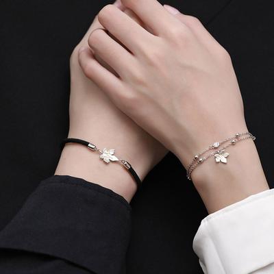 1шт. Браслет из кленового листа для влюбленных Ins Wind Niche Senior Hand Rope Подарочные украшения на День святого Валентина