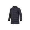 Down Parka Casual Hooded Mid-length Solid Down Jacket Men Outerwear Black 1373663-001