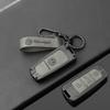 Zinc Alloy Leather Car Remote Key Case Protector Cover Shell Fob for VW Volkswagen Touareg 2019 2020 2021 2022 2023 Accessories zj2