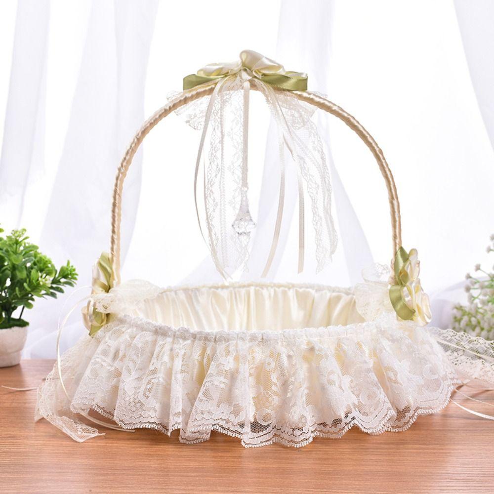 Lightweight Wedding Flower Basket Petal Holder for Indoor Outdoor Beach Weddings