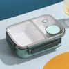 850ml 304 Stainless Steel Insulated Large Capacity Portable Divided Sealing Bento Lunch Box With Sauce Box School Office Camping