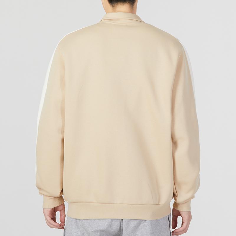 Puma Team Badge Zipper Jacket With Stand Collar Men Jackets Khaki 677375-67