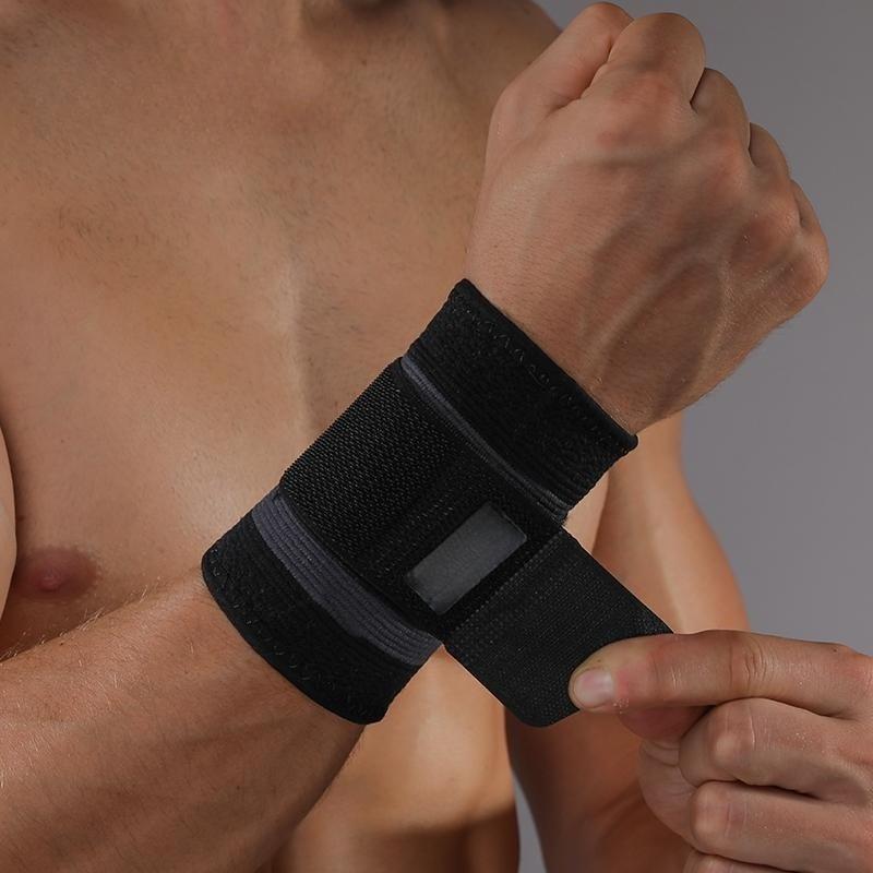 Мужской регулируемый эластичный фиксатор запястья для фитнеса, тенниса и бадминтона